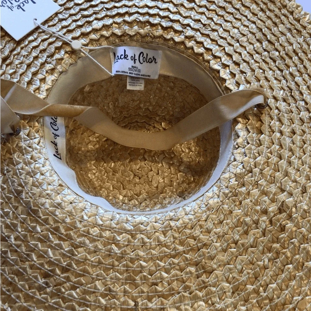 NEW! Lack of Color straw scallop upcycled boater